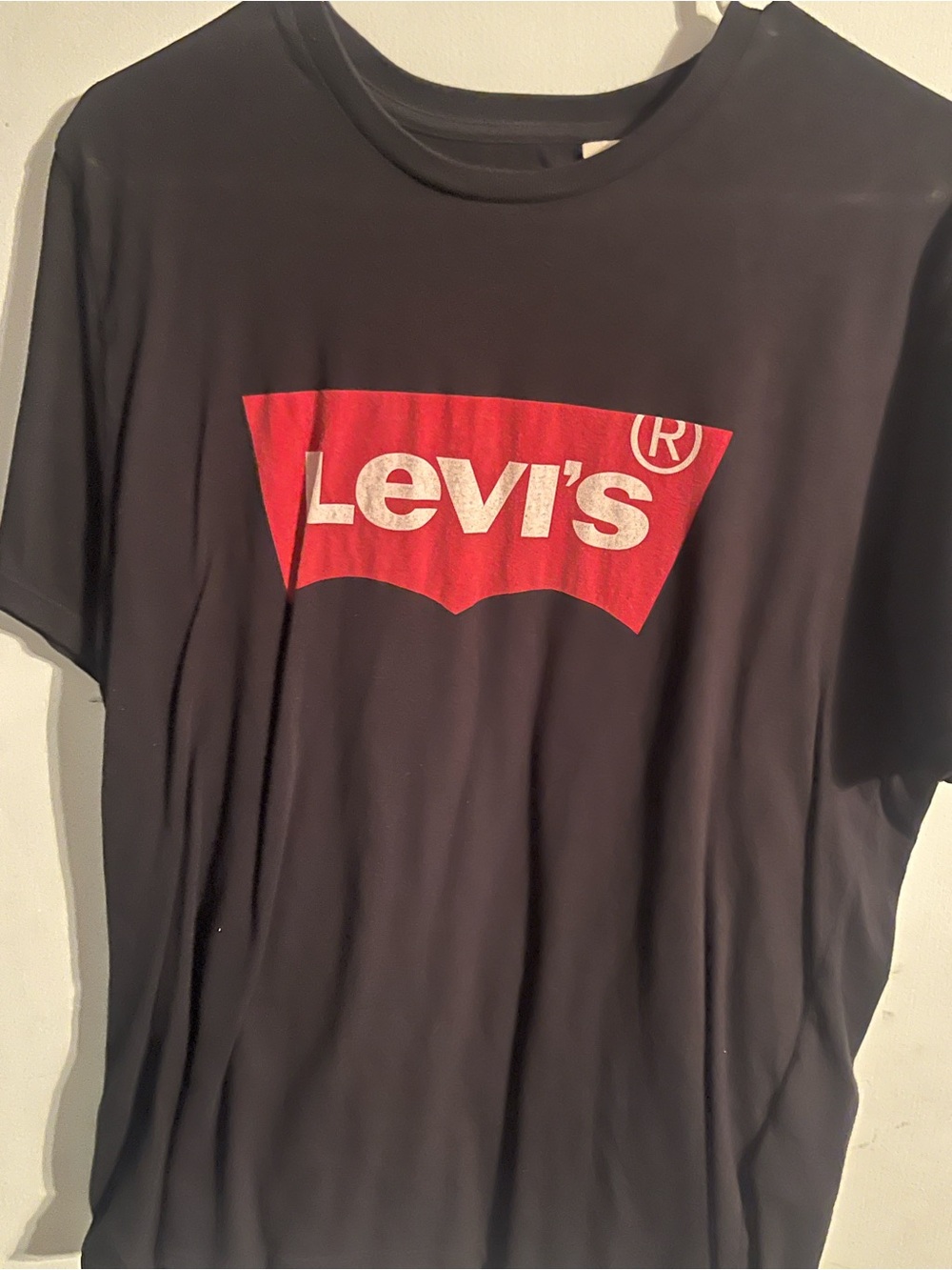 Levi's Black Short Sleeve Tee with Red Logo